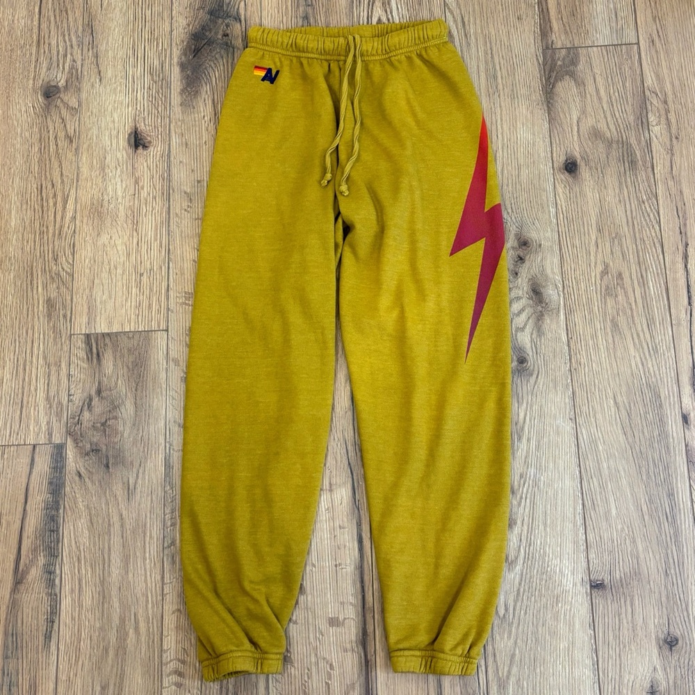 Aviator Nation Women's Bolt Sweatpants Size Small In Honey